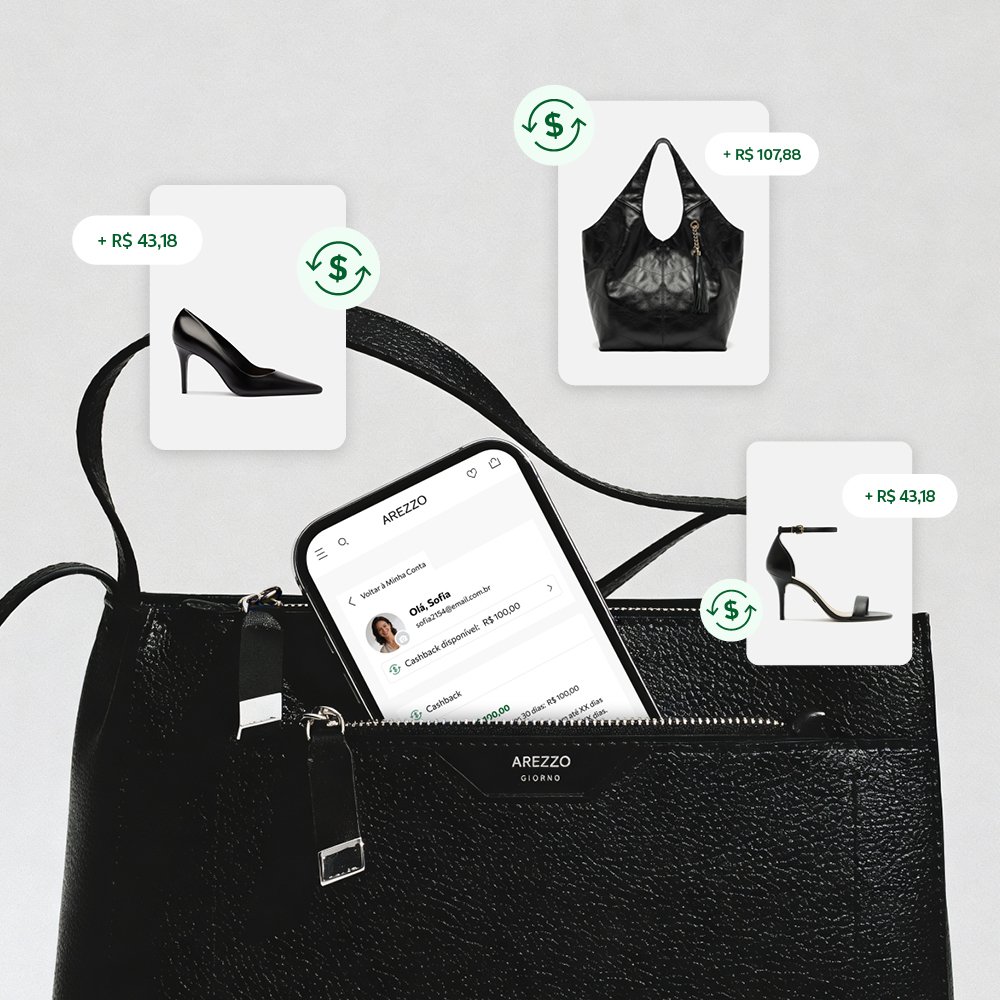 NOVO CASHBACK AREZZO: AGORA DIRETO NA SUA CONTA