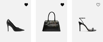 Imagem com dois sapatos e uma bolsa preta