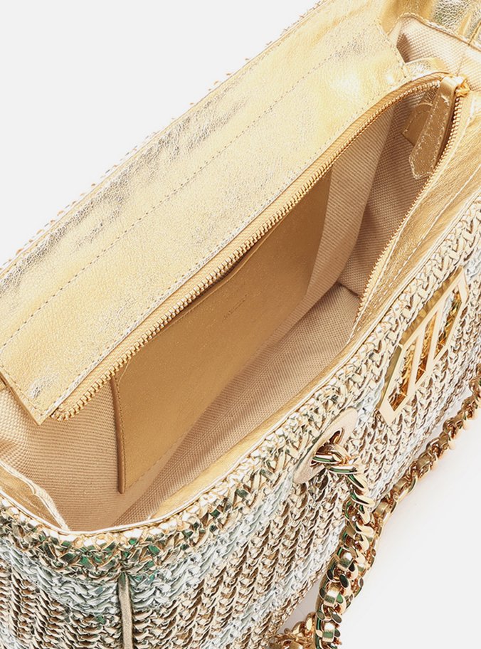 Bolsa Shopping Metalizada Trama Emma Grande