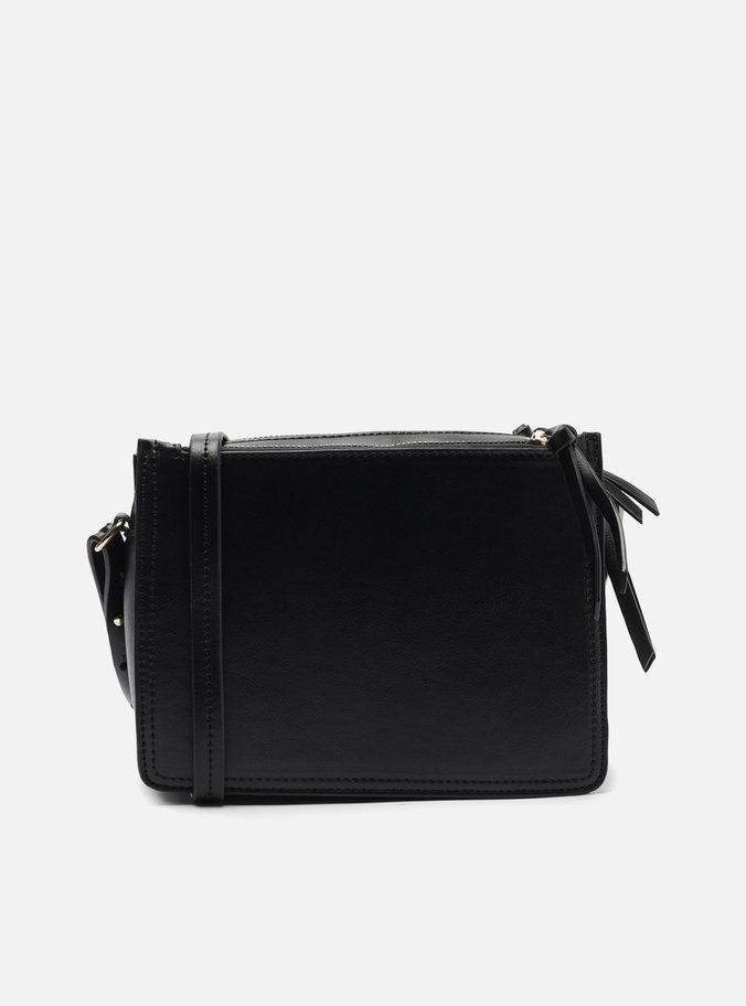 Bolsa Tiracolo Preta Pequena Quadrada