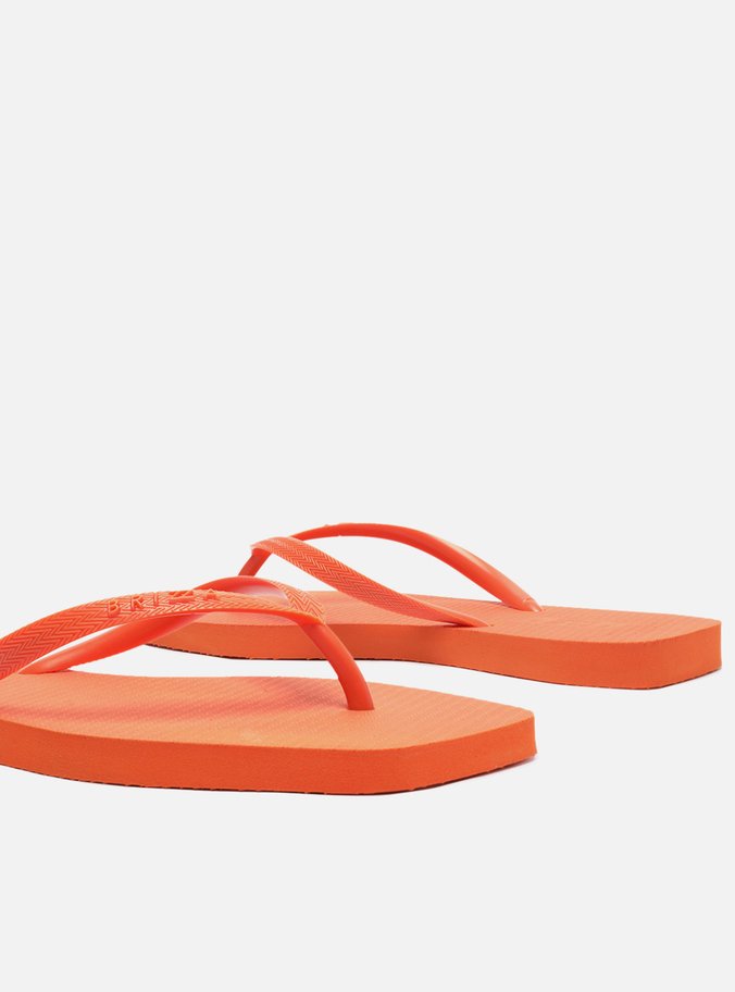 Chinelo de Dedo Laranja Básico Square Brizza