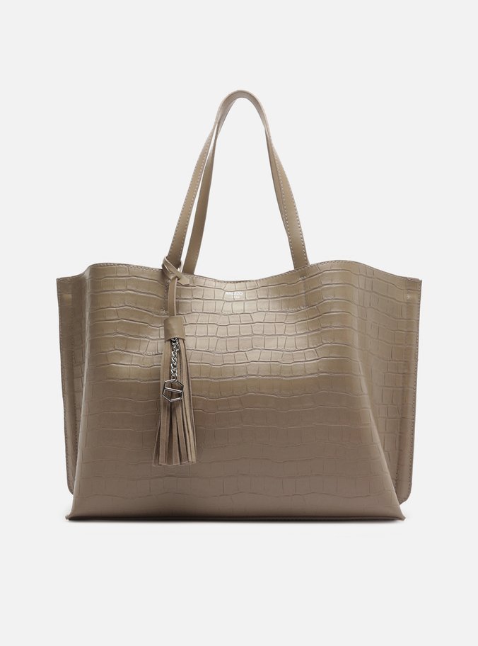 Bolsa Shopping Cinza Grande