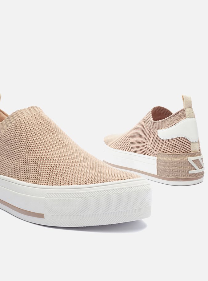 Tênis Slip On Rosa Plataforma