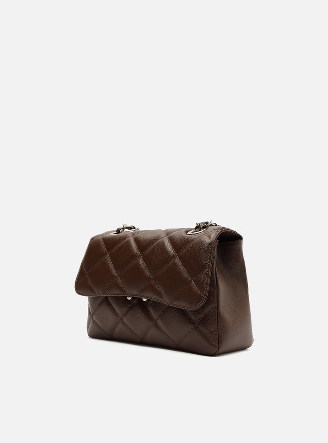 Bolsa Tiracolo Marrom Couro Mizz Média