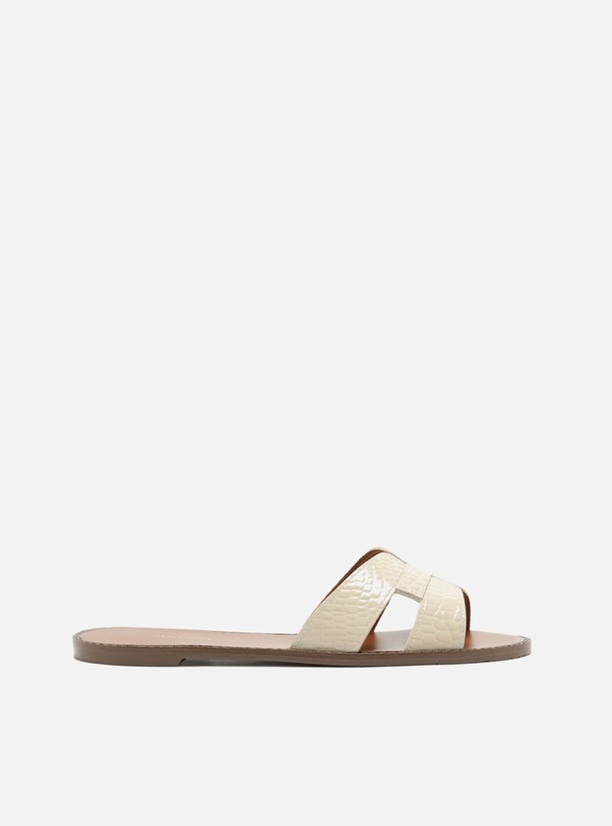 Sandália Rasteira Off-White Croco