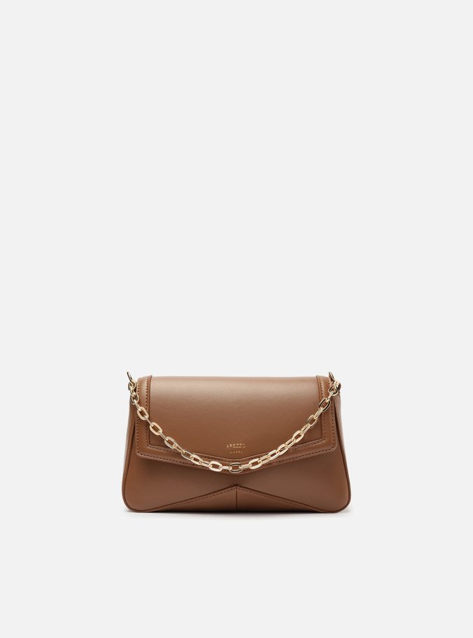 Bolsa Tiracolo Marrom Pequena Corrente