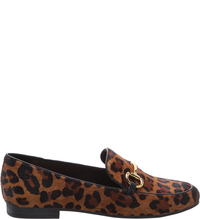 Mocassim Pelo Fivela Leopardo