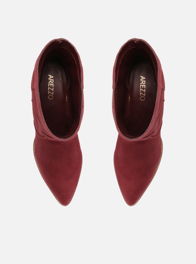 Bota Vermelha Camurcina Cano Curto Western