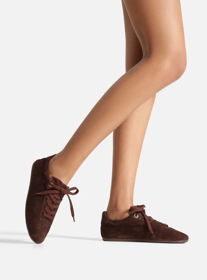 Tênis Marrom Camurça Sola Emborrachada