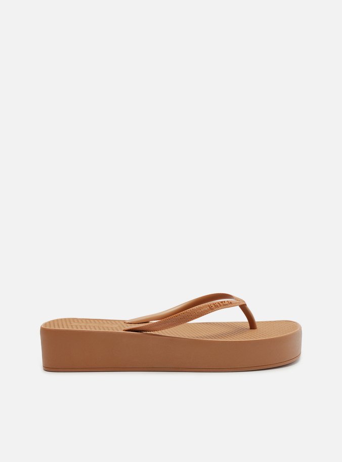 Chinelo Marrom Flatform Mykonos Basics