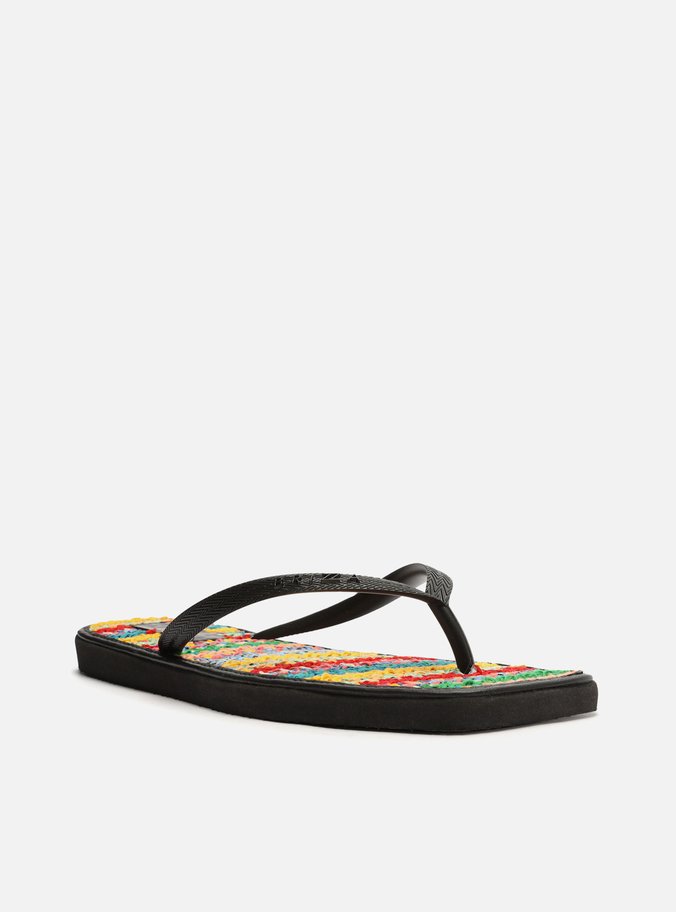 Chinelo de Dedo Preto Square Brizza Brizza