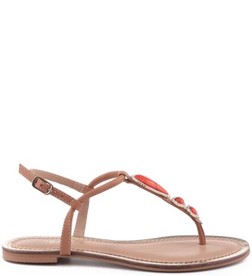 Rasteira Pedraria Boho Tan