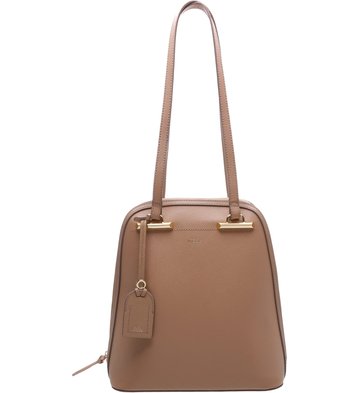 Mochila Couro Auguri Nude Vintage