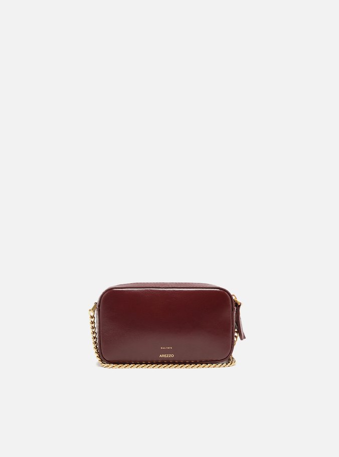 Bolsa Tiracolo Vermelha Couro  Pequena