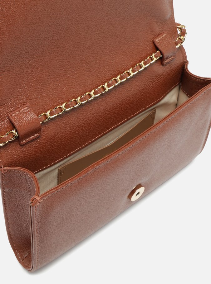 Bolsa Tiracolo Couro Marrom Média