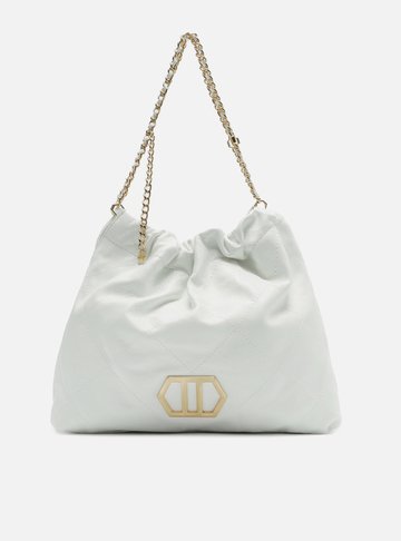 Bolsa Hobo Branca Couro Esther Grande