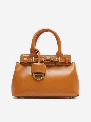 Bolsa Tote Caramelo Couro Pequena Bag Charm Victória