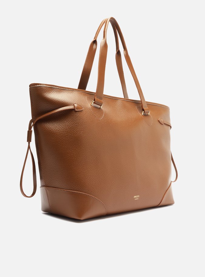 Bolsa Shopping Marrom Grande Cantoneiras