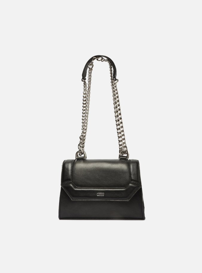 Bolsa Tiracolo Preta Couro Olivia Pequena