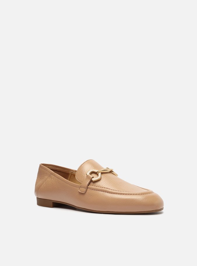 Mocassim Couro Nude Corrente Luma
