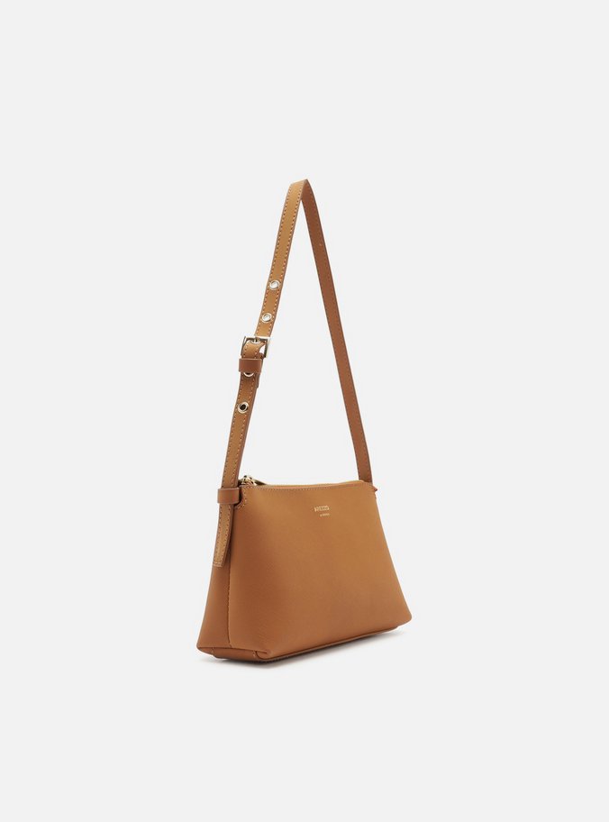 Bolsa Tiracolo Marrom Pequena Alça Fivela