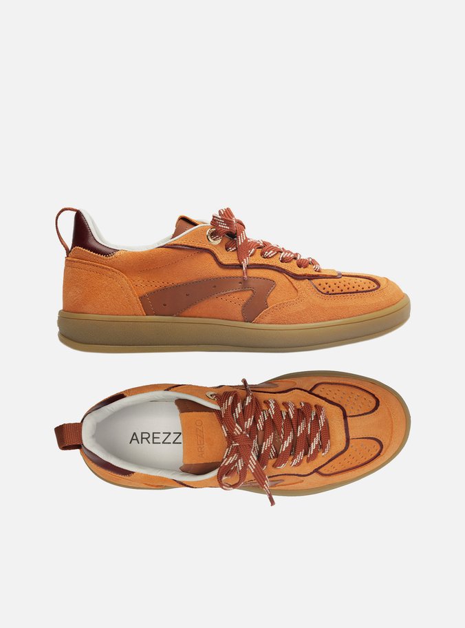Tênis Laranja Camurça Amarração Mix ARZ72
