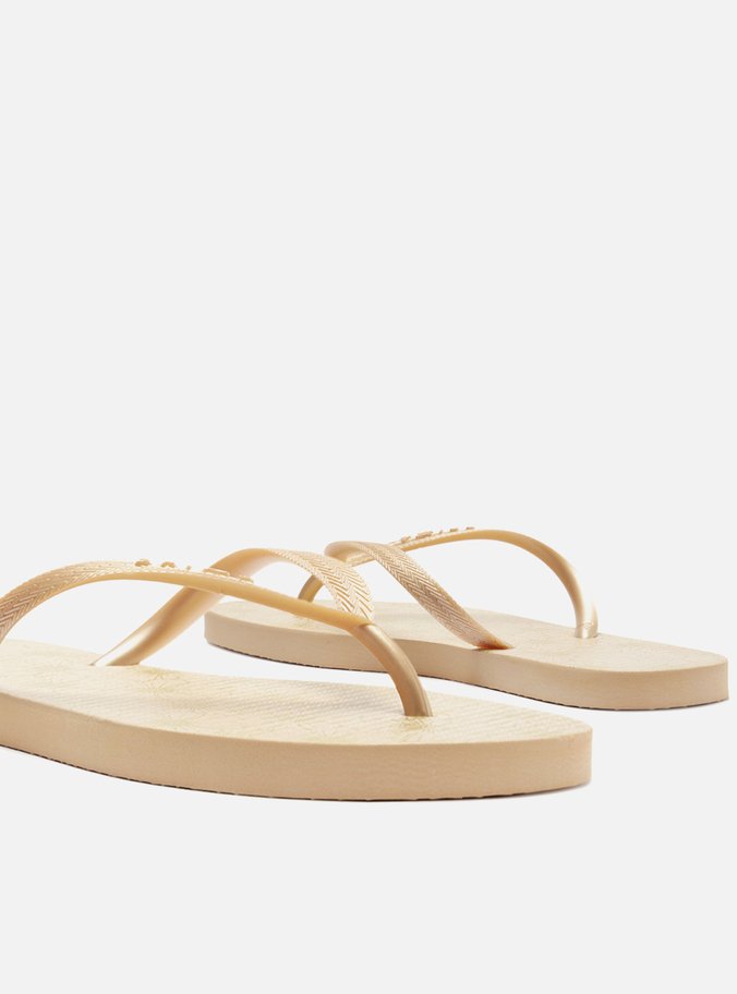 Chinelo de Dedo Dourado Essential Flores