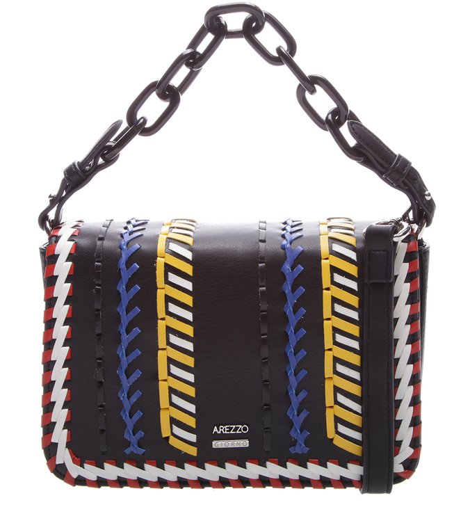 Bolsa Tiracolo Corrente Pequena Multicolorida