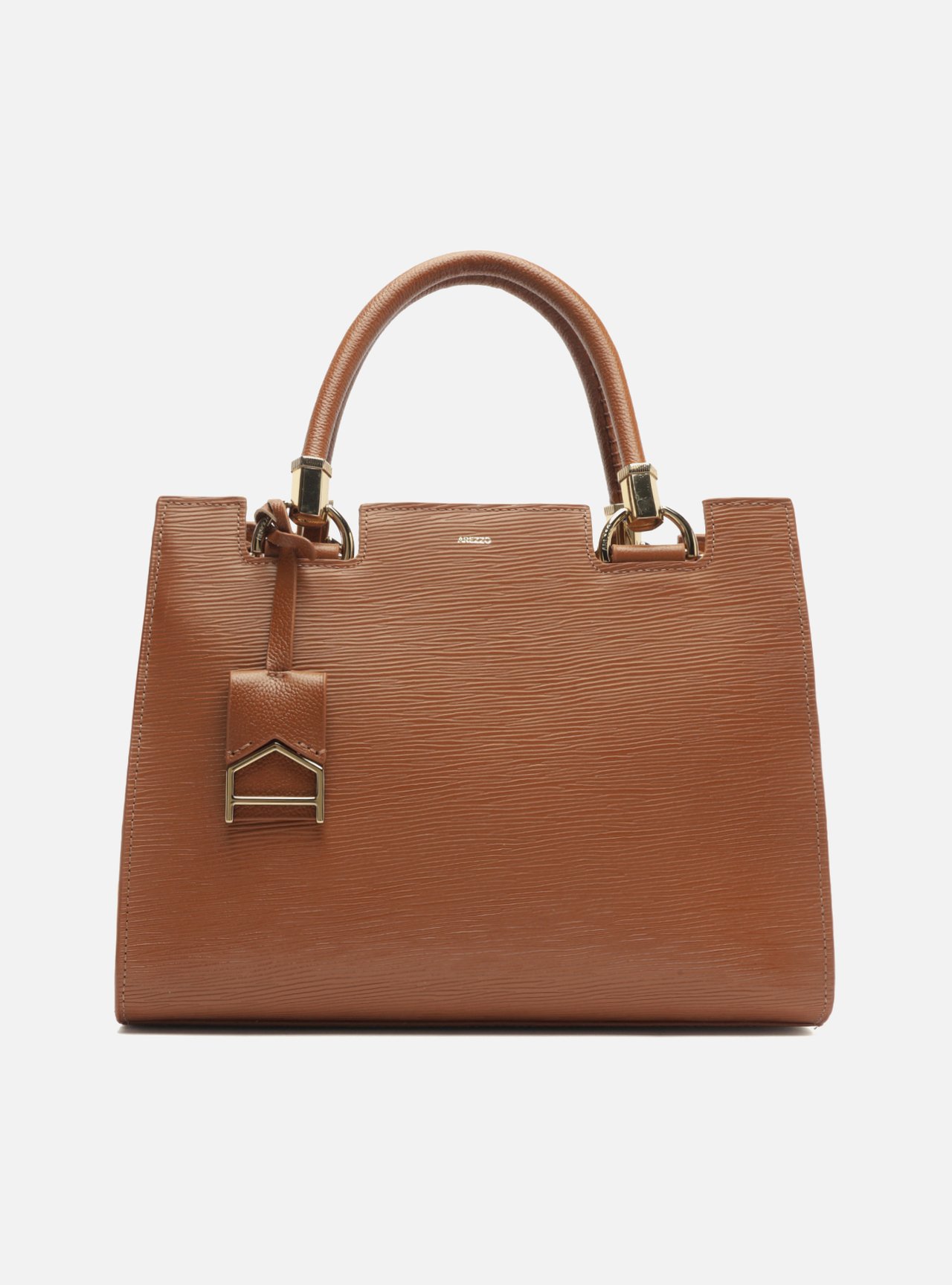 Bolsa Tote Caramelo Couro Abraccio Grande — foto 1