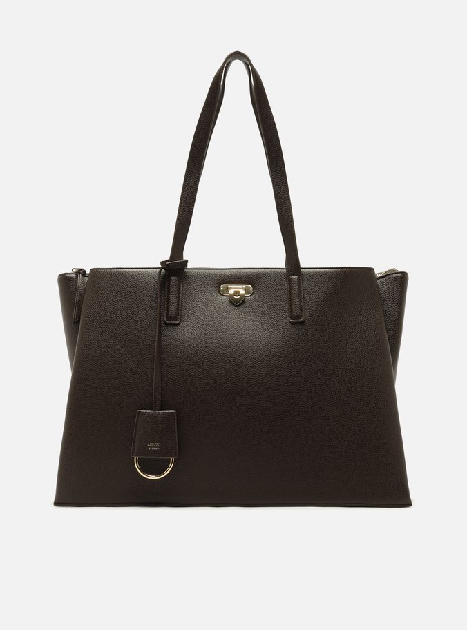 Bolsa Shopping Marrom Grande Bag Charm