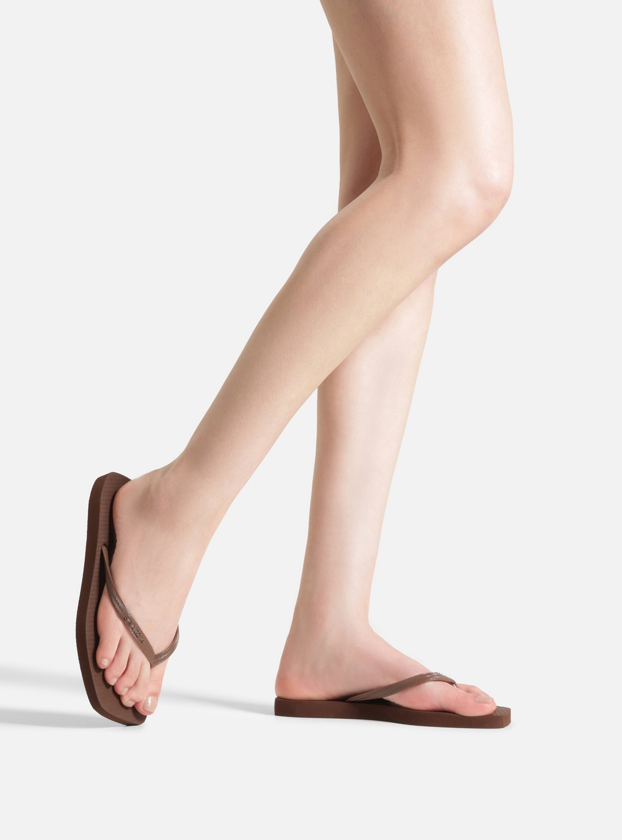Chinelo de Dedo Marrom Flatform Brizza — foto 5