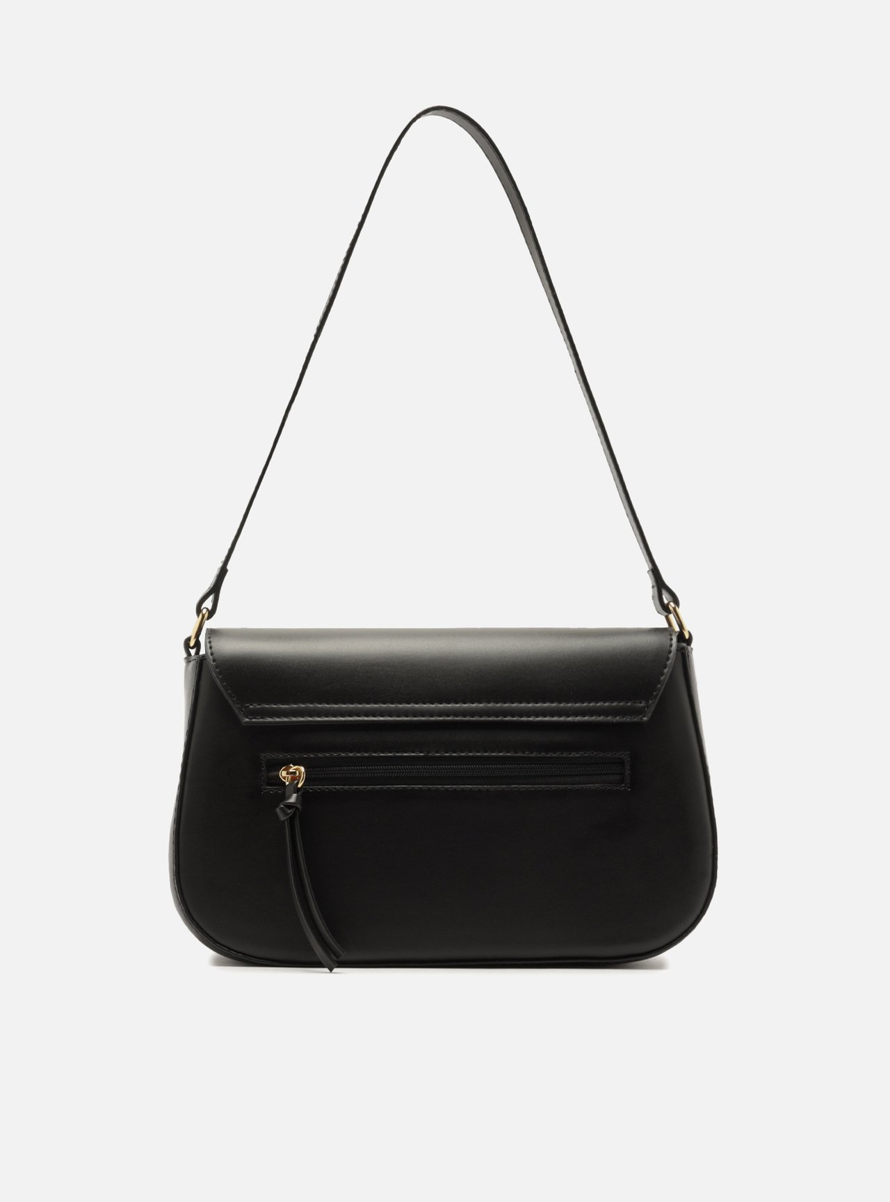 Bolsa Shoulder Preta Média Metais — foto 3