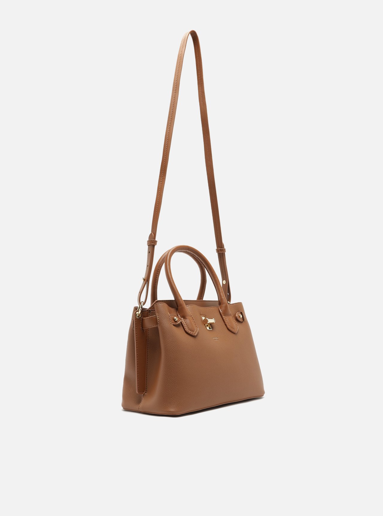 Bolsa Tote Marrom Média Encaixe Metal — foto 5