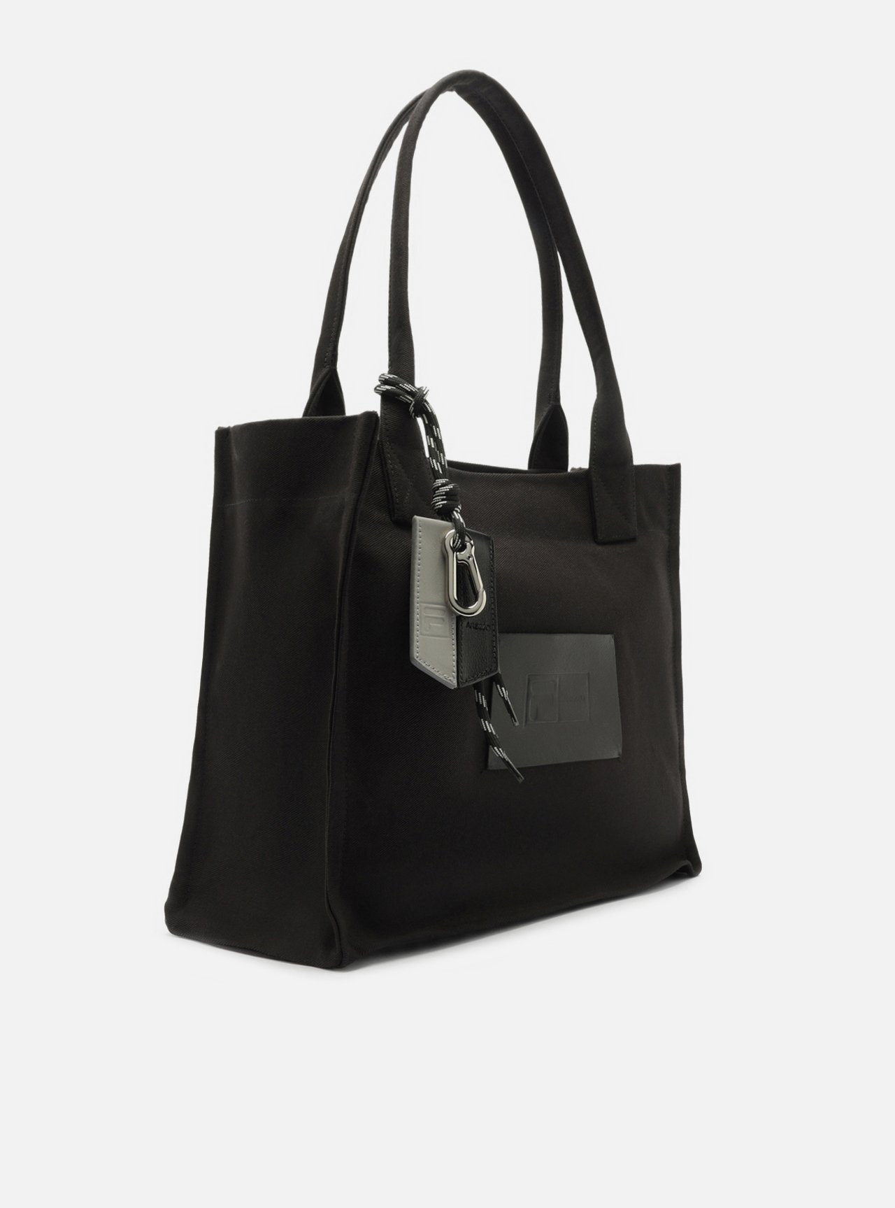 Bolsa Shopping Preta Couro Monograma Fila — foto 5