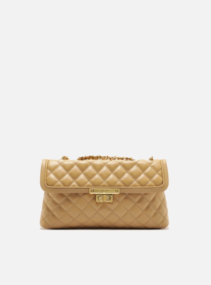 Bolsa Tiracolo Bordô Couro Média Matelassê Corrente