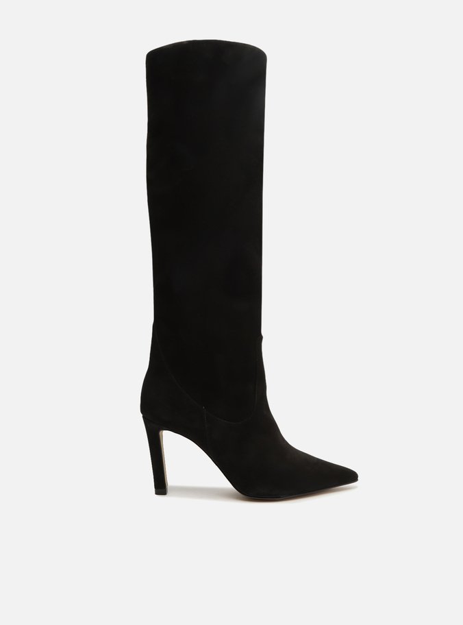 Bota Preta Nobuck Cano Longo Hailey