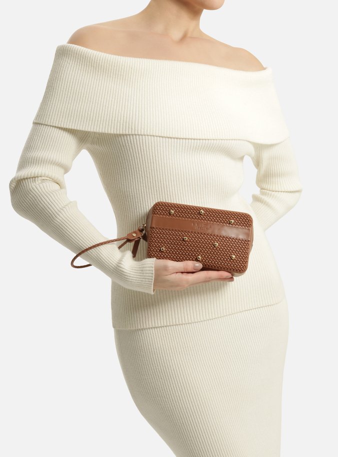Clutch Marrom Alça Sardenha