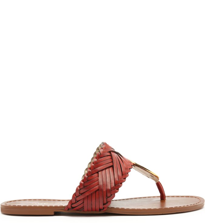 Sandália Burnish Rasteira Fivela Malagueta