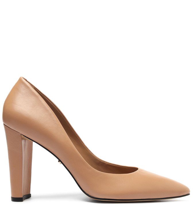 Scarpin Nude Salto Bloco