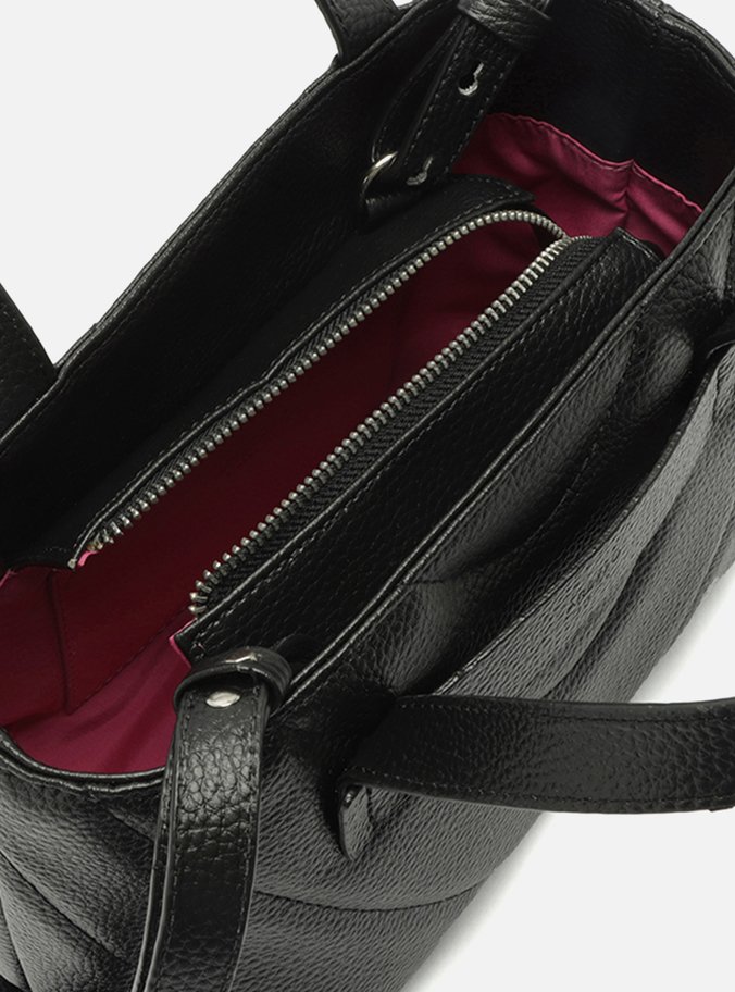 Bolsa Tote Preta Zíper Média