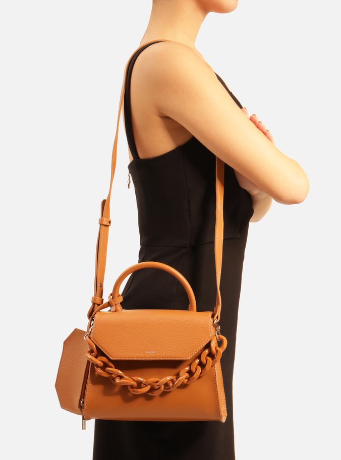 Bolsa Satchel Marrom Iara Media