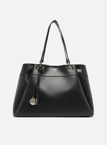 Bolsa Shopping Preta Giorno Grande Charm Medalha