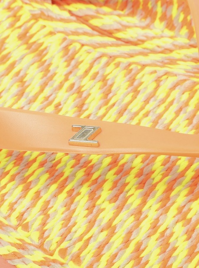 Chinelo de Dedo Laranja Fluo Brizza