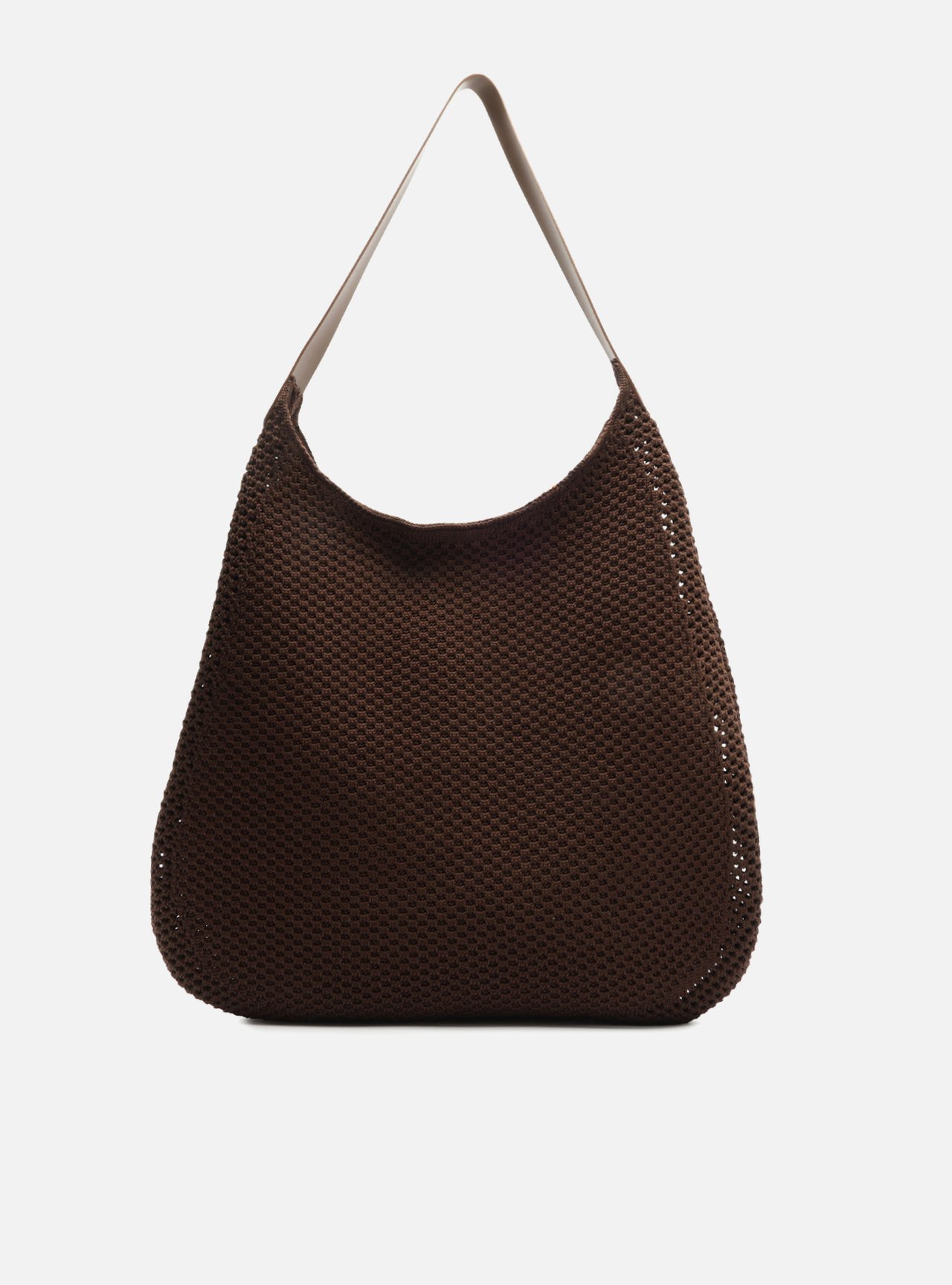 Bolsa Shopping Marrom Knit Grande Brizza — foto 3