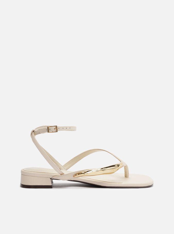 Sandália Rasteira Off-White Metal