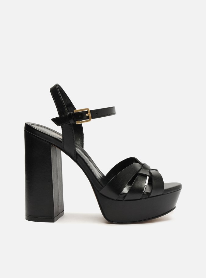 Sandalia meia pata preta arezzo clearance