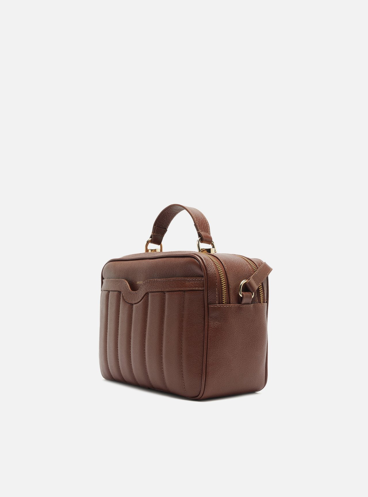 Bolsa Tiracolo Marrom Escura Couro Francine Média — foto 2