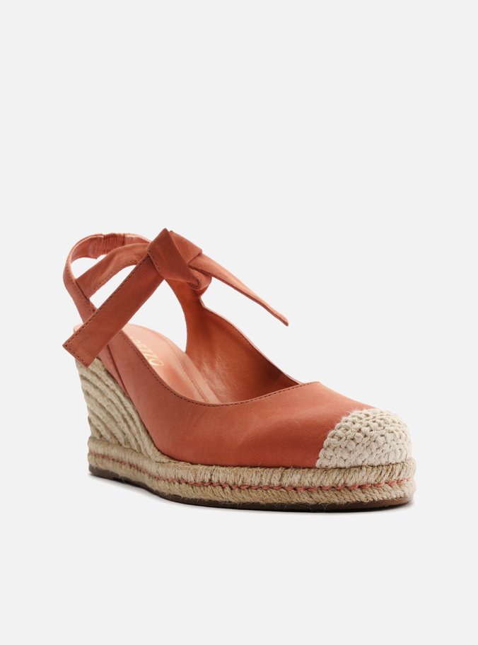 Espadrille Rosa Nobuck Anabela Lace Up