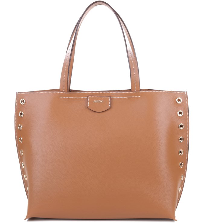 Bolsa Shopping Botões Camel