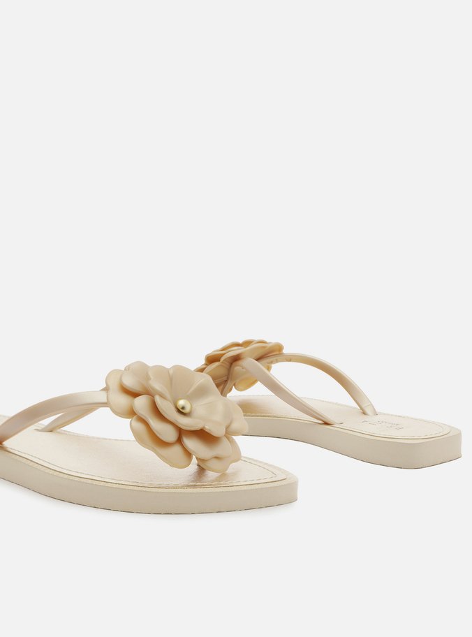 Chinelo de Dedo Dourado Flor Flash Brizza